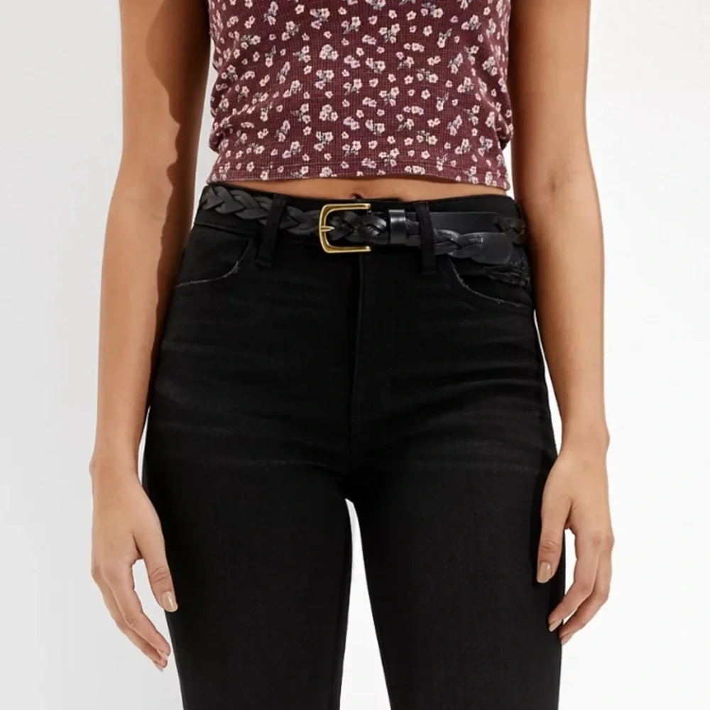 American Eagle Cropped Ditsy Floral Burgundy Waffle Knit Cami Medium Ethereal - Picture 13 of 15